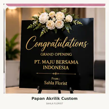 Papan Bunga Akrilik Palangkaraya